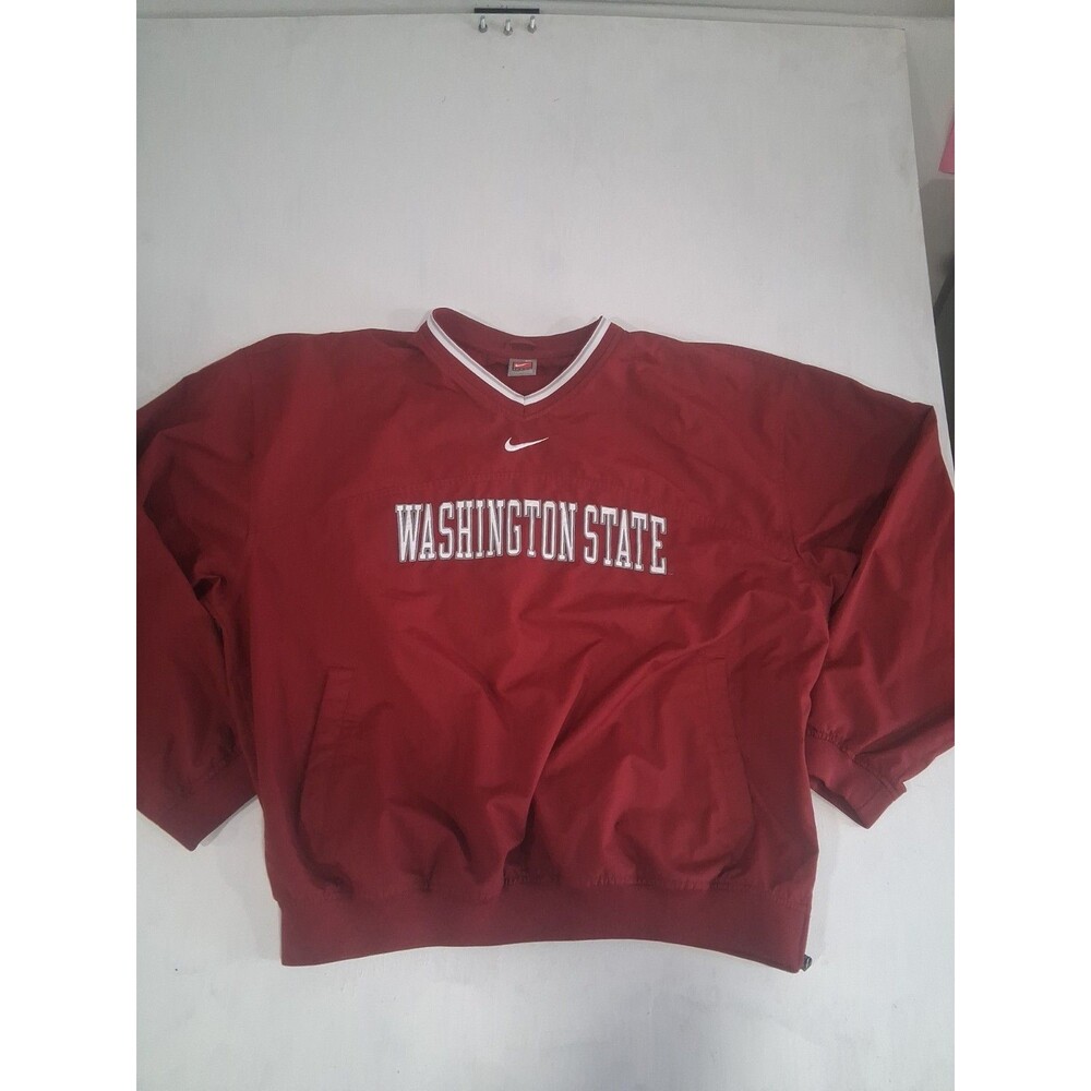 Vtg Y2K Nike Team Washington State Cougars Center Swoosh Pullover Windbreaker XL